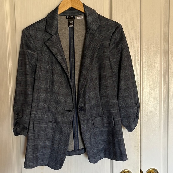 Oversized Blazer with ruched sleeves - Picture 1 of 5